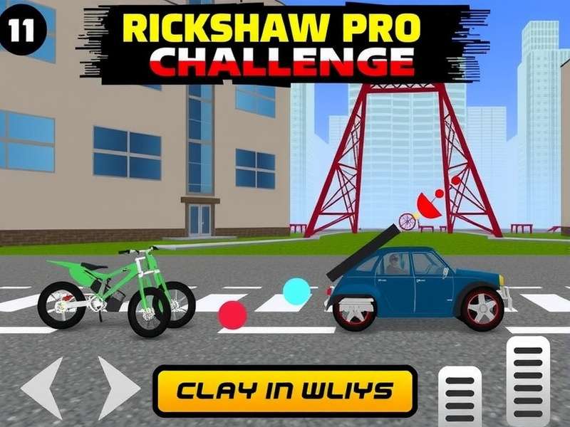 Rickshaw Pro Challenge Game Screenshot
